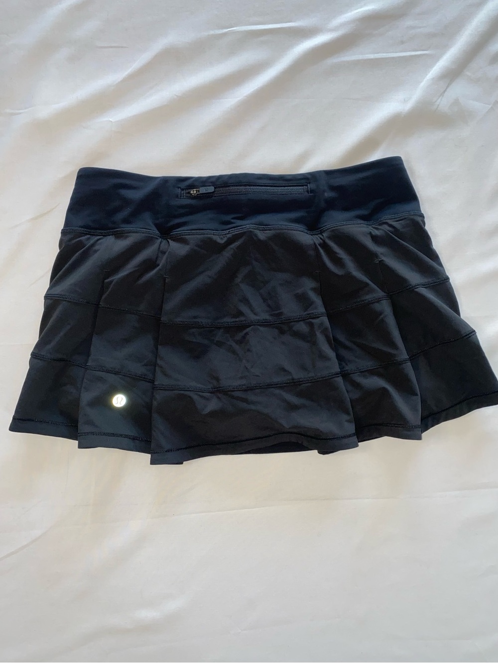 lululemon black circle skater skirt with zip pocket